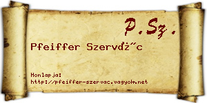 Pfeiffer Szervác névjegykártya